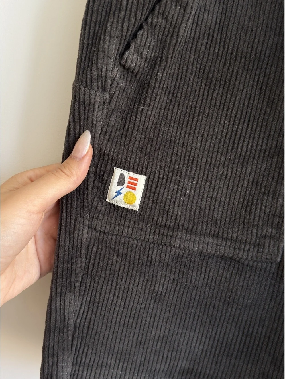 DESO Corduroy Shorts Large Gray Made in USA Stretch Cotton Utility Casual Large